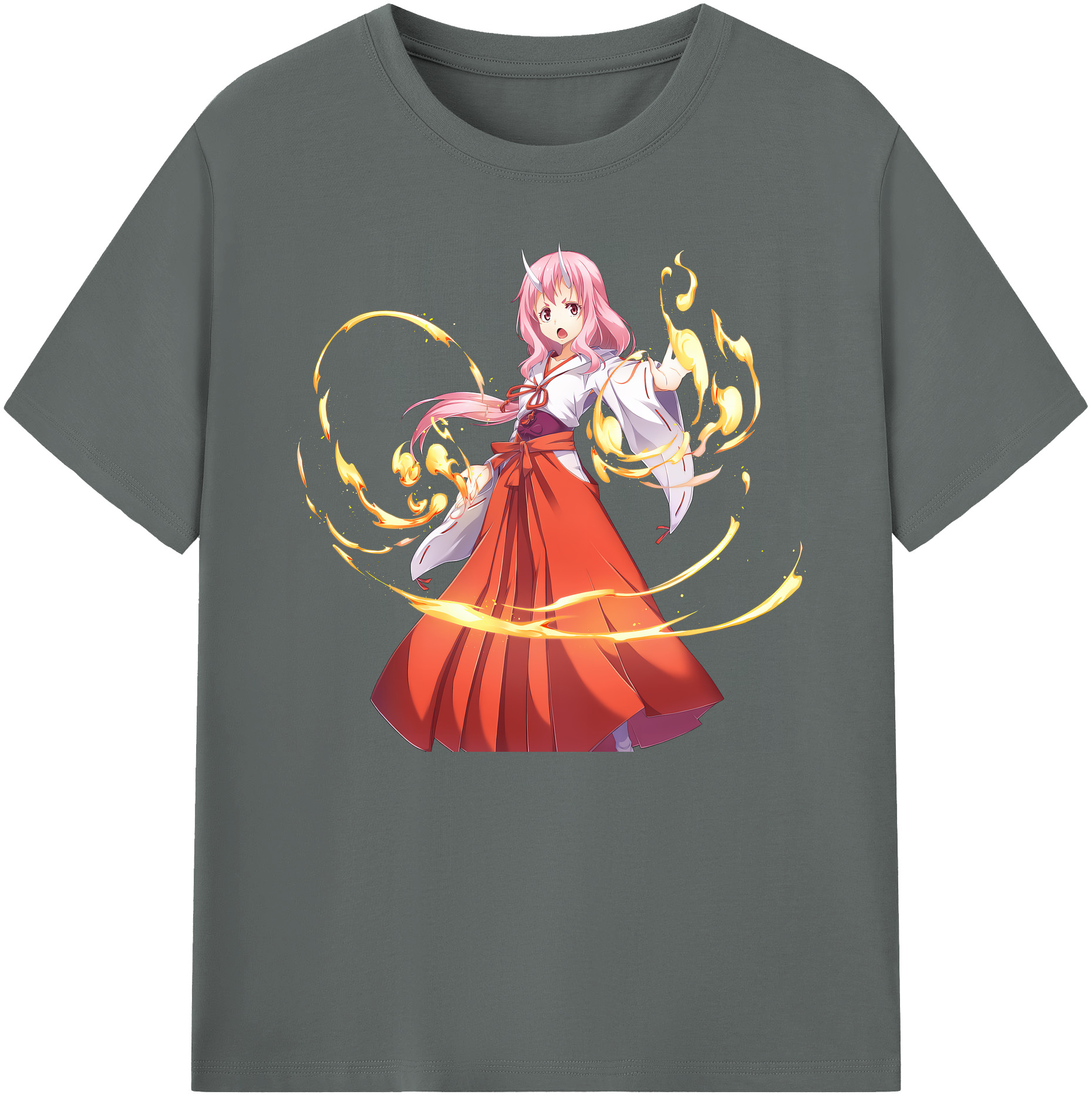 （画像用） 転スラ Regarding Reincarnated to Slime 綿100％ メンズ半袖Tシャツ｜肌触りやわらか＆通気性